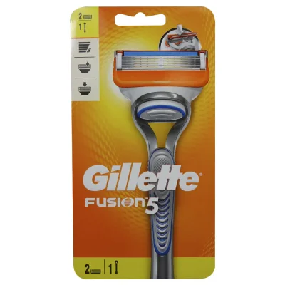 Gillette Fusion 5 razor 5 blades 1 u. + 2 refills. Minibox.