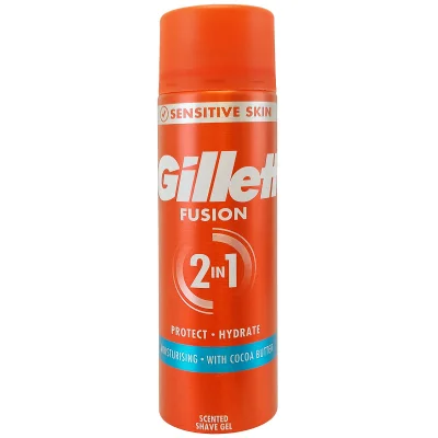 Gillette Fusion 5 shave gel 200 ml. Moisturizer with cocoa butter.