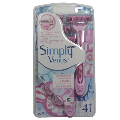 Gillette Simply Venus razor 3 blades 4 u.