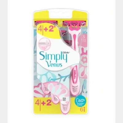 GILLETTE SIMPLY VENUS3 ΞΥΡΑΦΑΚΙΑ ΜΙΑΣ ΧΡΗΣΗΣ 4+2