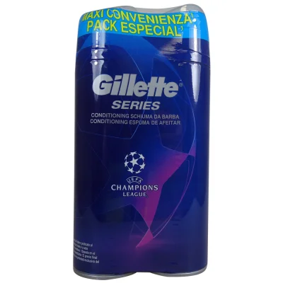 Gillette series foam shave 2X250 ml. Champions League moisturizing.