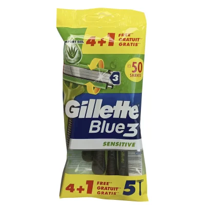 Gillette Blue III razor 4+1 Sensitive.