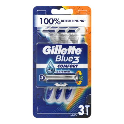 Gillette Blue 3 Comfort Plus Disposable Razors 3 Pack