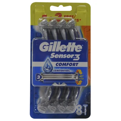 Gillette Sensor 3 razor 5+3 u. Comfort.