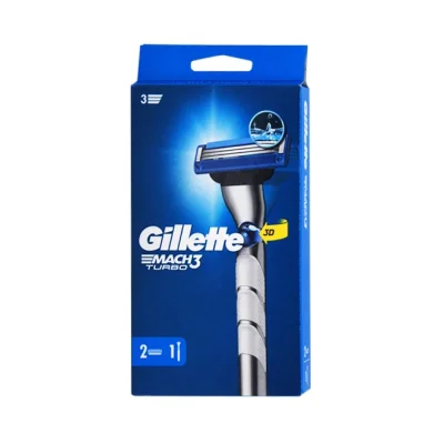 GILLETTE Mach 3 Turbo 3D razor with 2 blades