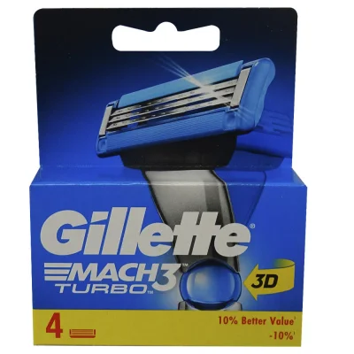 Gillette Mach 3 Turbo razor 4 u.