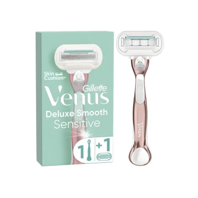 Gillette Venus Extra Smoothness Sensitive Rose Gold Razor with 1 Cartridge