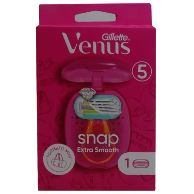 Gillette Venus razor 1u. 5 blades. Snap Extra Smooth.