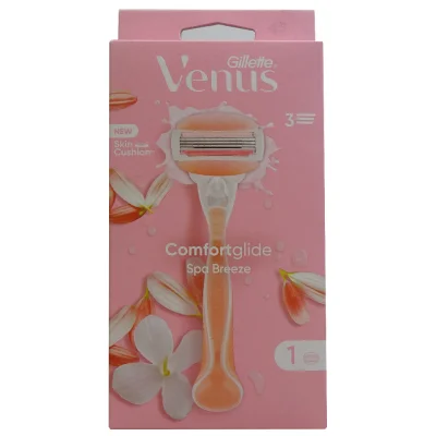 Gillette Venus razor 1 u. 3 blades Comfortglide Spa breeze Minibox.