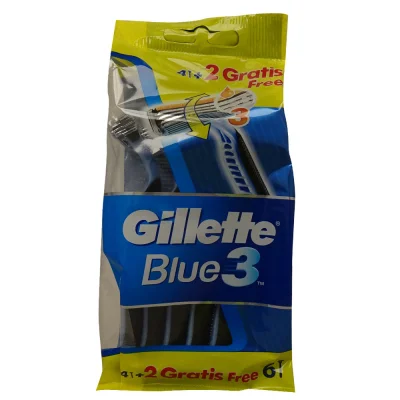 Gillette blue III razor 4+2. 3 blades.