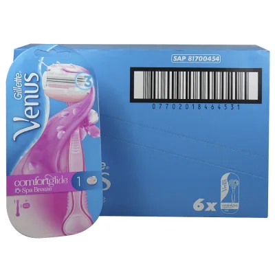 Gillette Venus razor 1 u. 5 blades Rosegold Extra smooth sensitive minibox.