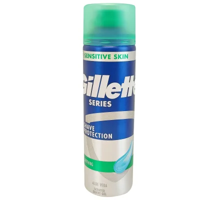 Gillette Series shaving gel 200 ml. Sensitive Aloe Vera.