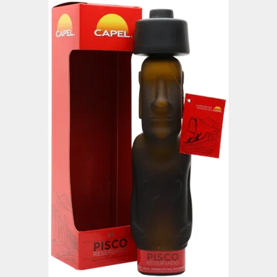 Pisco Capel Reservado Moai + GB 40% 1LTR