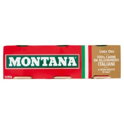 Montana Linea Oro Carne in Scatola Gr.90 X Pz.3