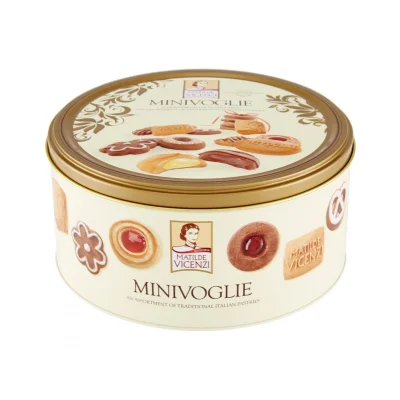 Vicenzi Minivoglie 500gr Tin Pastry Assortment