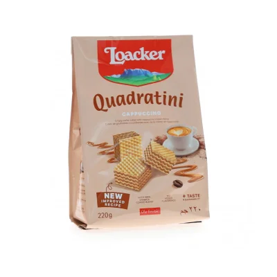 Loacker Quadratini 220gr Cappuccino
