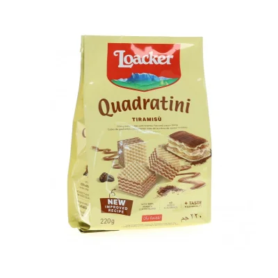 Loacker Quadratini 220gr Tiramisù