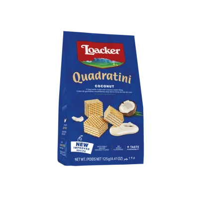 Loacker Quadratini 125gr Coconut