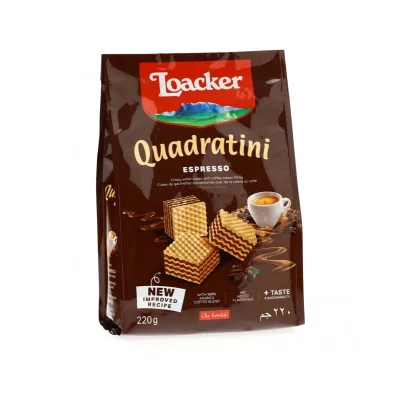 Loacker Quadratini 220gr Espresso