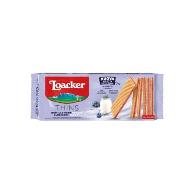 Loacker Wafer Thins 150gr Blueberry Yogurt