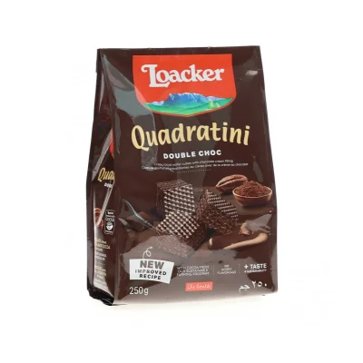 Loacker Quadratini 250gr Double Choc