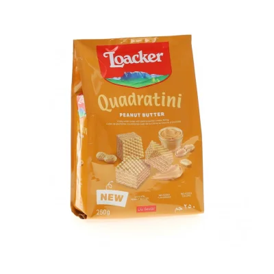 Loacker Quadratini 250gr Peanut Butter