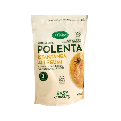 Molino Favero Instant Polenta 400gr Legumes Lentils & Chickpeas