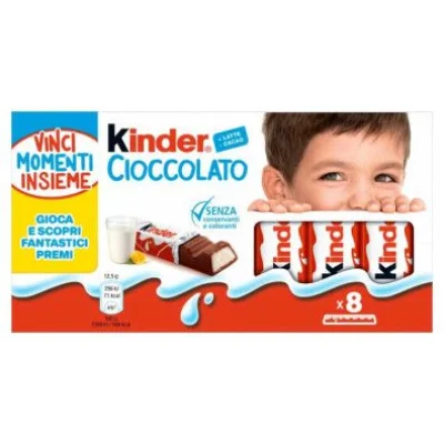 Kinder Cioccolato Barrette Pz.8 Gr.100
