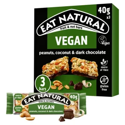 Eat Natural Vegan Peanut, Coconut & Dark Chocolate 40g