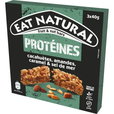 Eat Natural Protein Peanut, Almond & Salted Caramel 3x40g