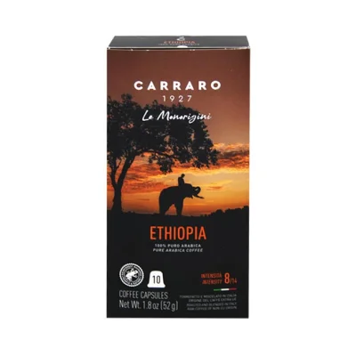CARRARO espresso ETHIOPIA 52g - (10 caps - intensity 8)