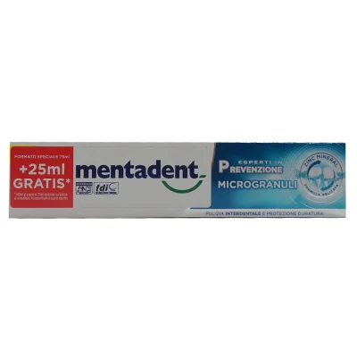 Mentadent toothpaste 100 ml. Prevention microgranulated.