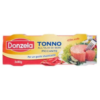 Donzela Tonno Piccante Semi di Girasole Gr.80 Pz.3