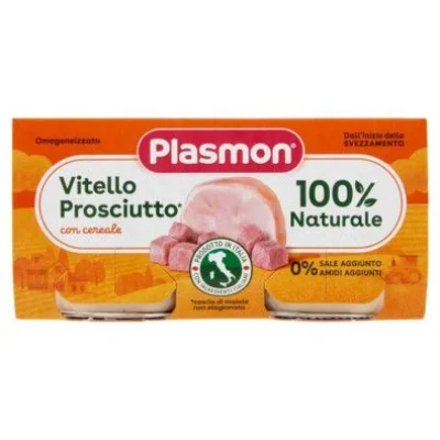 Plasmon Omogeneizzato Carne Vitello e Prosciutta Gr.80X2