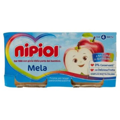 Nipiol Omogeneizzato Frutta Mela Gr.80X2