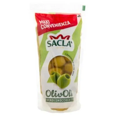 Sacla' Olive Verdi Snocciolate Maxi Pack Gr.375