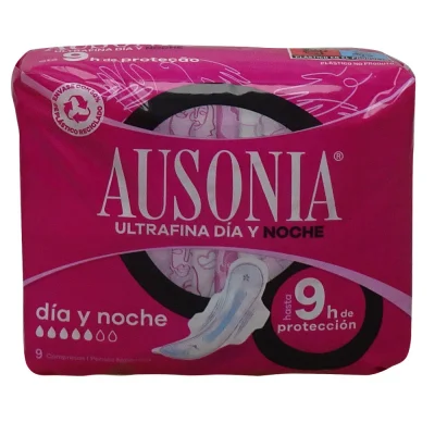 Ausonia sanitary 9 u. Ultra fine night with wings.