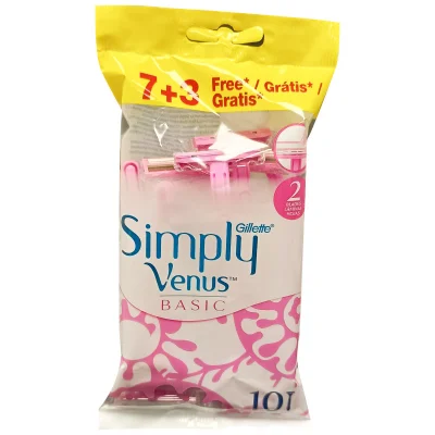 Gillette Venus razor 10 u. 2 blades. Simply.