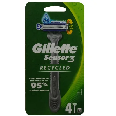 Gillette Sensor3 Recycled razor 3 blades 4 u.