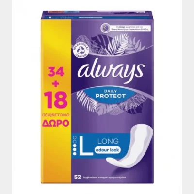 ALWAYS ΣΕΡΒΙΕΤΑΚΙΑ DAILY PROTECT LONG 34+18 Χ4