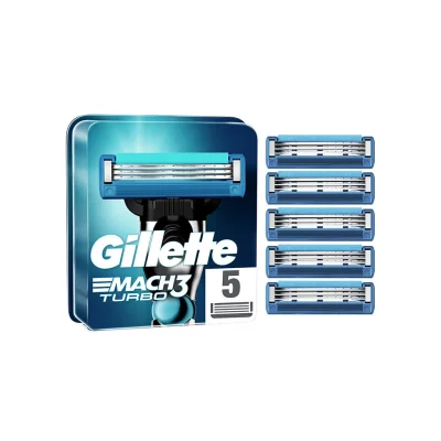 Gillette Mach3 Turbo Razor Blades 5-Pack
