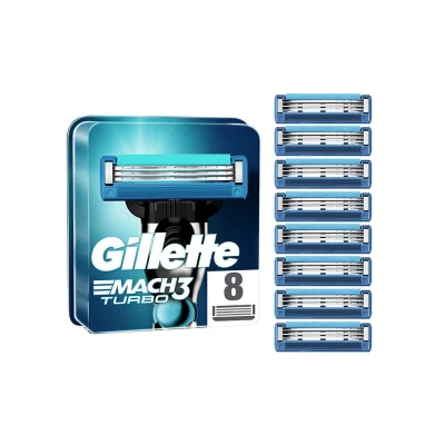 Gillette Mach3 Turbo Razor Blades 8 Count