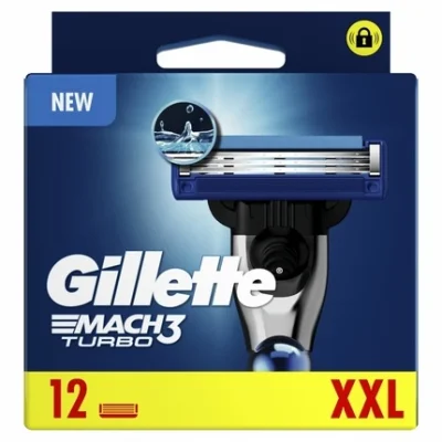 Gillette Mach3 Turbo Razor Blades 12-Pack