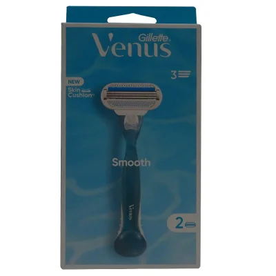 Gillette Venus razor 1 u. 3 blades + 2 refill. Smooth.