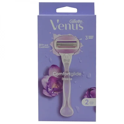 Gillette Venus razor 1 u. 3 blades + 2 refill. Comfortglide breeze.