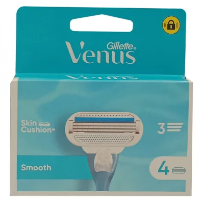 Gillette Venus refill 4 u. 3 blades. Smooth.