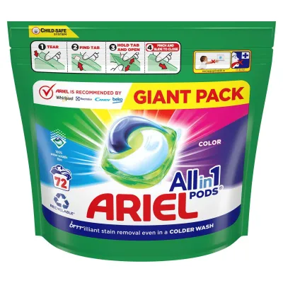 Ariel Capsules Color 72pcs