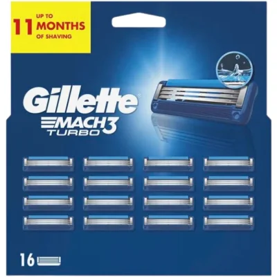 Gillette Mach3 Turbo Razor Blades 16-Pack