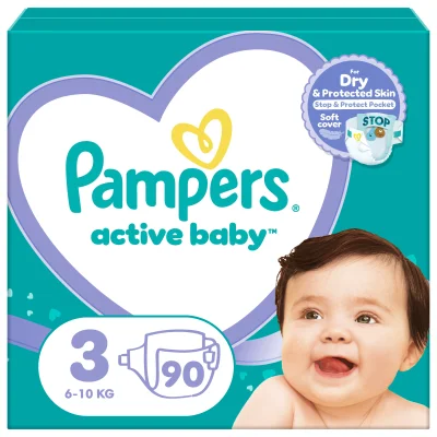 Pampers Active Baby Size 3 Giant Pack 90pcs