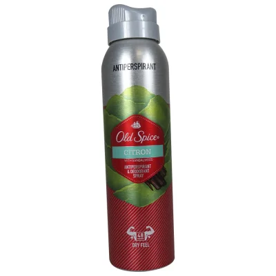 Old Spice spray deodorant 150 ml. Lemon & sandalwood.